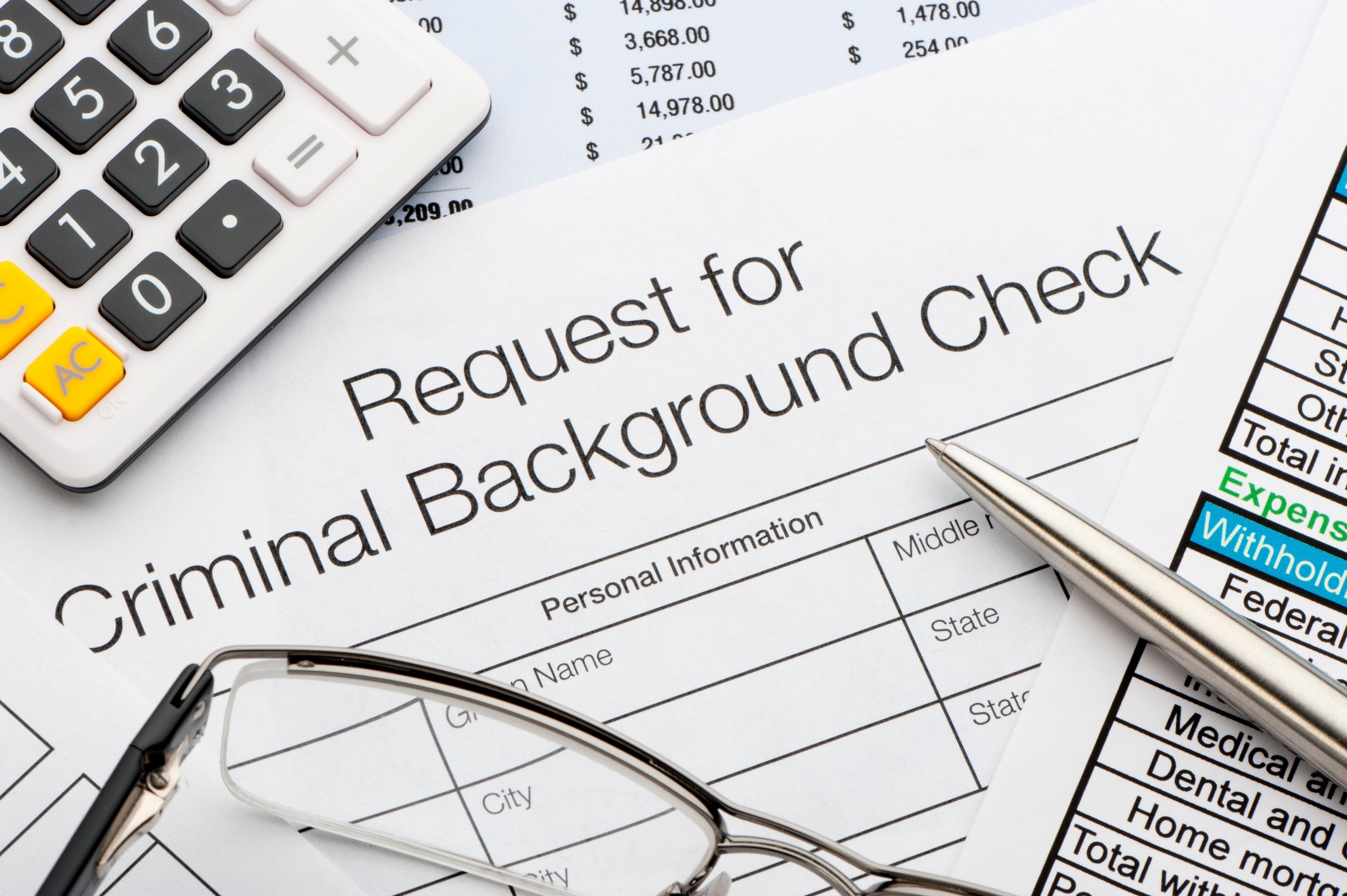 Request for criminal background check